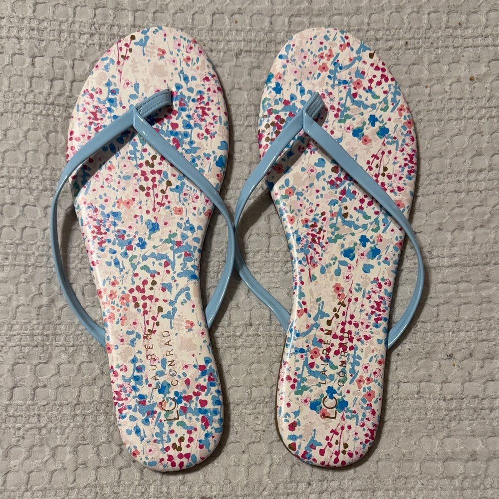 Lauren Conrad Colorful Women's Sandals with Blue Straps